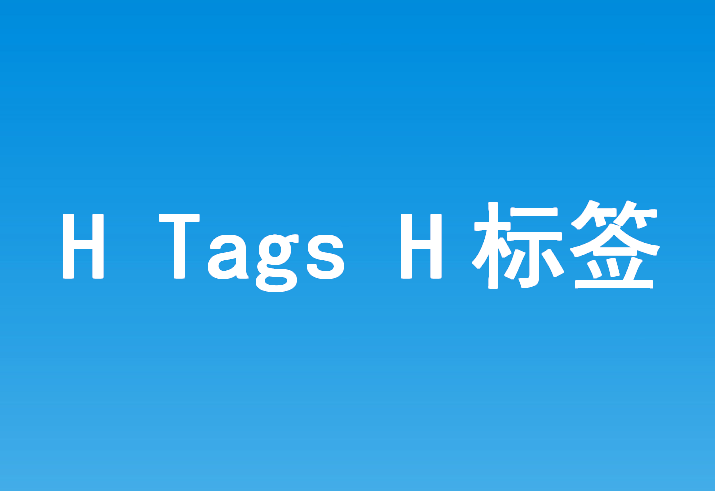 H Tags H标签是什么意思？